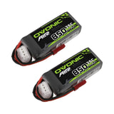 [2 Packs] Ovonic 850mah 2S 7.4V 35C Lipo Battery Pack with JST Plug for Airplane&Heli - Ampow