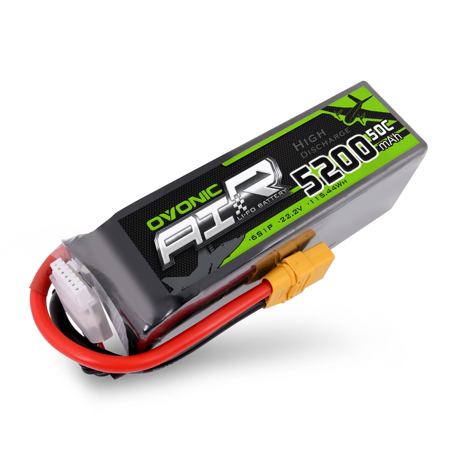 OVONIC 22.2V 5200mAh 6S 50C LiPo with XT90 Plug for X-Class Drone 1/8 1/10 Arrma 6S AIR Ovonic US Warehouse